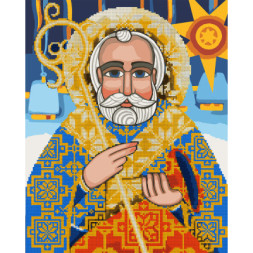 Картина по номерам Santi Святий Миколай 40*50 см ©mosyakart алмазна мозаїка (954695)