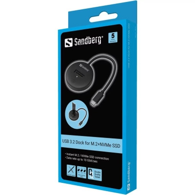 Концентратор Sandberg USB3.2 Type-C toSSD M.2 NVMe M Key (136-47)