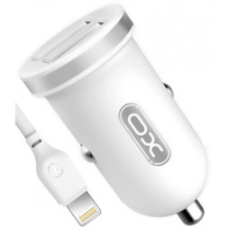 Зарядний пристрій XO 2xUSB 2.1A + cable USB to Lightning white (TZ08-L-WH)