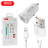 Зарядний пристрій XO 2xUSB 2.1A + cable USB to Lightning white (TZ08-L-WH)