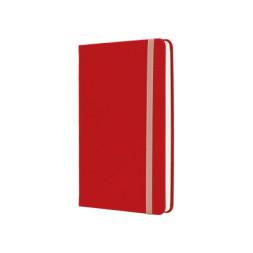 Книга записна Optima А5 SQUARE, тверда обкладинка, гумка, білий блок клітинка, червоний (O27100-03)