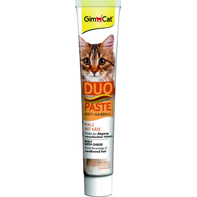 Паста для тварин GimCat DUO PASTE Anti-hairball malt with cheese мальт та сир 50 г (4002064427218)