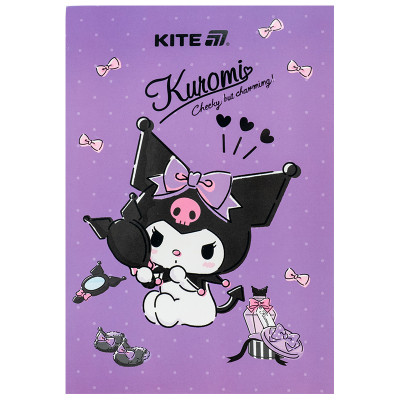 Блокнот Kite Kuromi A5, 50 аркушів, клітинка (HK25-194-2)