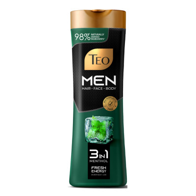 Шампунь Teo Beauty Men 3 in 1 Menthol 350 мл (3800024046797)