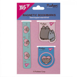 Закладки для книг Yes магнітні Pusheen 3 шт (708349)