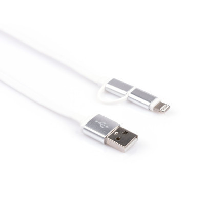 Дата кабель USB 2.0 AM to Micro 5P&amp;Lightning 1.0m Vinga (USBAMMICRO&amp;Lightning-1.0)