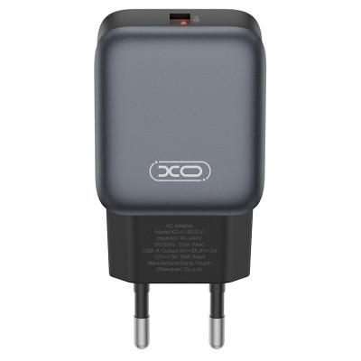 Зарядний пристрій XO USB QC3.0 18W black (L152_Black)