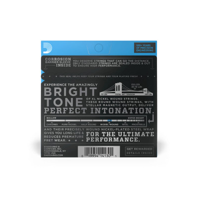 Струни для гітари D&#039;Addario XL Nickel Wound Super Light Top / Regular Bottom (09-46) (EXL125)