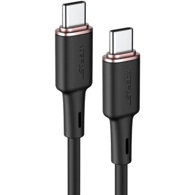Дата кабель USB-C to USB-C 1.2m 3A 60W silicone C2-03 black Acefast (6974316280729)