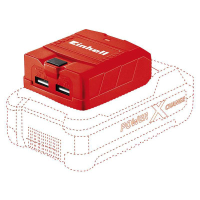 Зарядний пристрій для акумуляторів інструменту Einhell TE-CP 18 Li USB, PXC, 18V,1А/2.1А, 2хUSB, 0.06 кг (4514120)