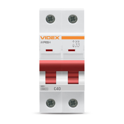 Автоматичний вимикач Videx RS4 RESIST 2п 40А С 4,5кА (VF-RS4-AV2C40)