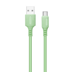 Дата кабель USB 2.0 AM to Type-C 1.0m soft silicone green ColorWay (CW-CBUC042-GR)