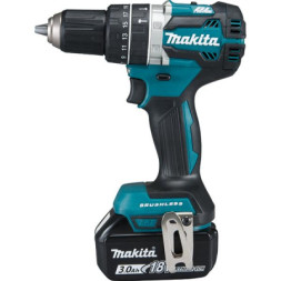 Шуруповерт Makita дрель-шуруповерт с ударом LXT, 18В, 3Аг х 2шт, DC18RC, кейс, (DHP484RFE)