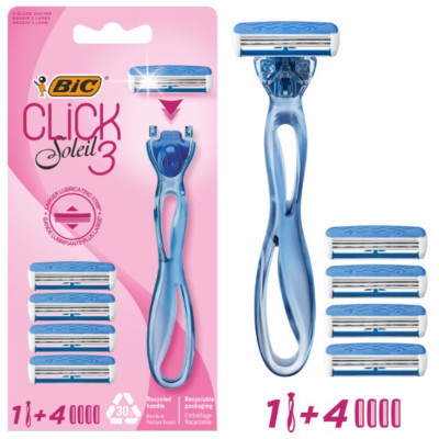 Бритва Bic Click Soleil 3 з 4 змінними картриджами (3086123644946)