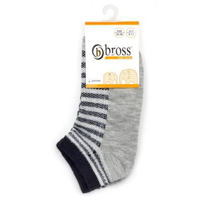 Шкарпетки дитячі Bross смугасті (14716-7-9B-gray)