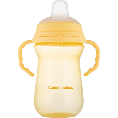 Поїльник-непроливайка Canpol babies з силіконовим носиком FirstCup 250 мл Жовта (56/615_yel)