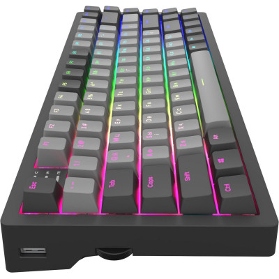 Клавіатура Dark Project KD83A PBT Mechanical Gateron Cap Teal USB Black/Gray (KB-GCT-871-100004)