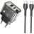Зарядний пристрій HOCO N34 Dazzling dual-port Black (6931474799180)