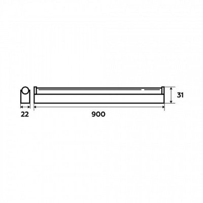 Світильник Eurolamp LED IP44 12W 4000K (T5) (LED-BF-12/4)