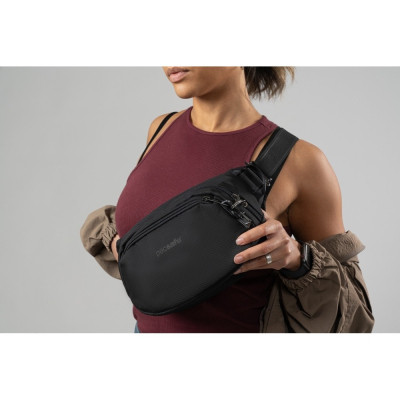 Сумка-бананка Pacsafe Vibe 100 hip pack, чорна (60141130)