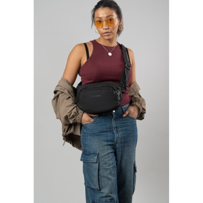 Сумка-бананка Pacsafe Vibe 100 hip pack, чорна (60141130)