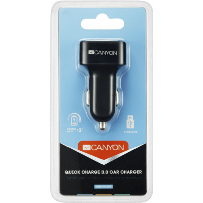 Зарядное устройство Canyon Universal 3xUSB car adapter (CNE-CCA07B)
