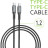 Дата кабель USB-C to USB-C 2.0m CBGPD60WTT2 60W grey Intaleo (1283126518102)