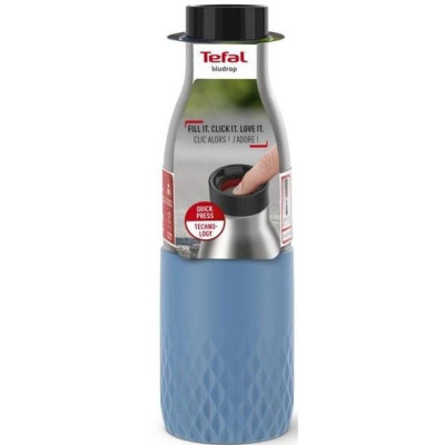 Термос Tefal Bludrop soft touch, 500мл, нержавіюча сталь, блакитний (N3110710)