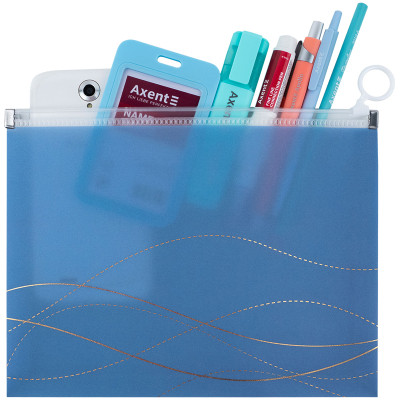 Папка на блискавці Axent zip-lock А5 Waves-2 (1498-41-A)
