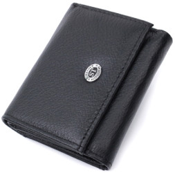 Гаманець ST Leather З монетницею з натуральної шкіри Чорний (22730)
