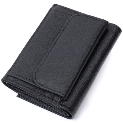 Гаманець ST Leather З монетницею з натуральної шкіри Чорний (22730)