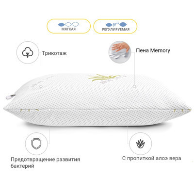 Подушка MirSon Memory №739 Dorotea Memory м&#039;яка 40х60 см (2200001489363)