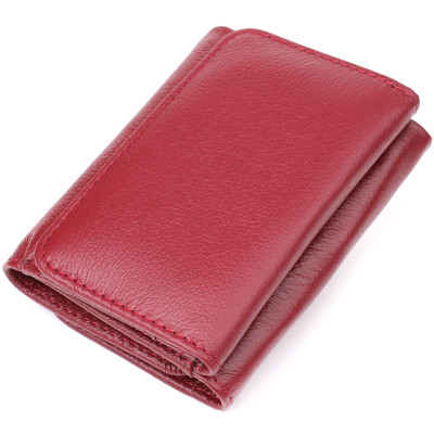 Гаманець ST Leather З натуральної шкіри Бордовий (23073)