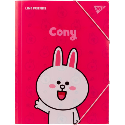 Папка на резинках Yes A4 Line Friends Cony (492097)
