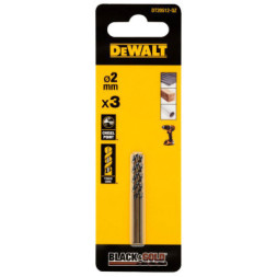 Свердло DeWALT по металу Black &amp; Gold, HSS-G, 2 х 49 х 24 мм, 3 шт. (DT20512)