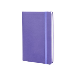 Книга записна Optima А5 VIVELLA, м’яка обкладинка, гумка, білий блок лінія, бузковий (O27104-12)