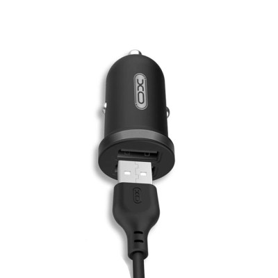 Зарядний пристрій XO 2xUSB 2.1A + cable USB to Micro 5P black (TZ08-M-BK)