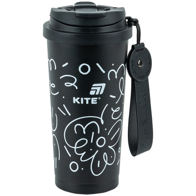 Термокружка Kite 550 мл, чорна (K25-1226-1)
