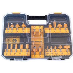 Набір фрез DeWALT діаметр хвостовика 8 мм, 22 шт. (DT90017)