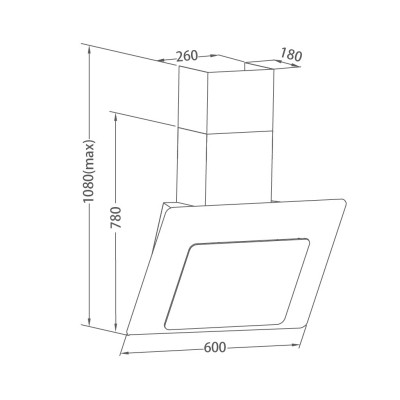 Витяжка кухонна Pyramida NRX 60 (800) SR GBL
