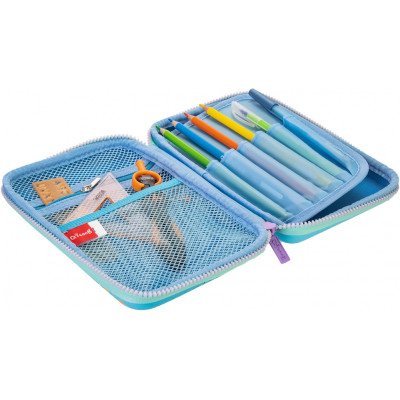 Пенал Cool For School LED 1 відділення з органайзером блакитний (QT-5758-Blue)