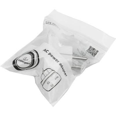 Перехідник Cablexpert UK-розетка - Евро-вилка (A-AC-UKEU-001)