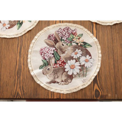Серветка на стіл Прованс гобеленова кругла Alicia D-35 (026073)