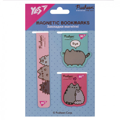 Закладки для книг Yes магнітні Pusheen 3 шт (708350)