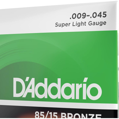 Струни для гітари D&#039;Addario 85/15 Bronze Super Light (09-45) (EZ890)