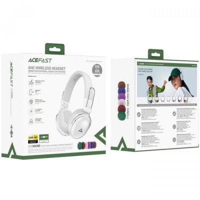 Навушники Acefast H7 ANC Bluetooth Pearl White (6974316283560)