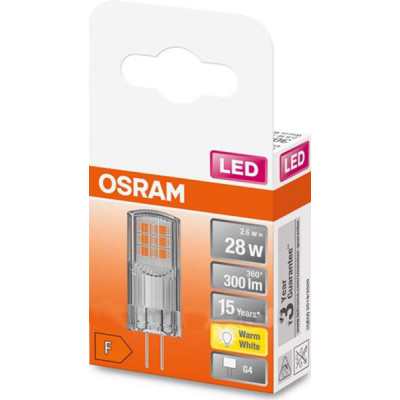 Лампочка Osram LED PIN30 2,6W/827 12V CL G4 (4058075431997)