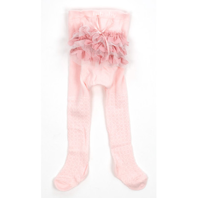 Колготки дитячі Bibaby з рюшем (68154-74G-pink)