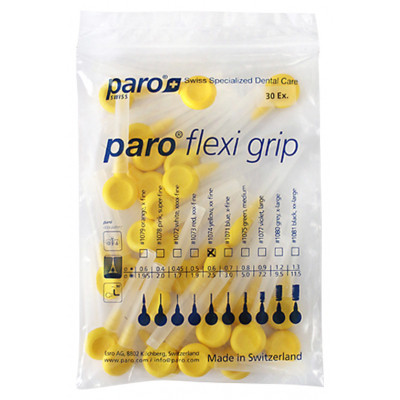 Щітки для міжзубних проміжків Paro Swiss Flexi Grip xx-тонкі Ø 2.5 мм 30 шт. (7610458810745)