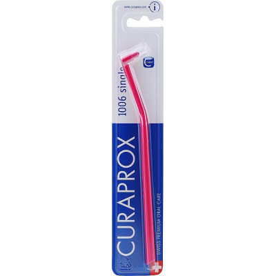 Зубна щітка Curaprox CS 1006 Single &amp; Sulcular 6 мм Монопучкова Малинова (CS 1006-08)